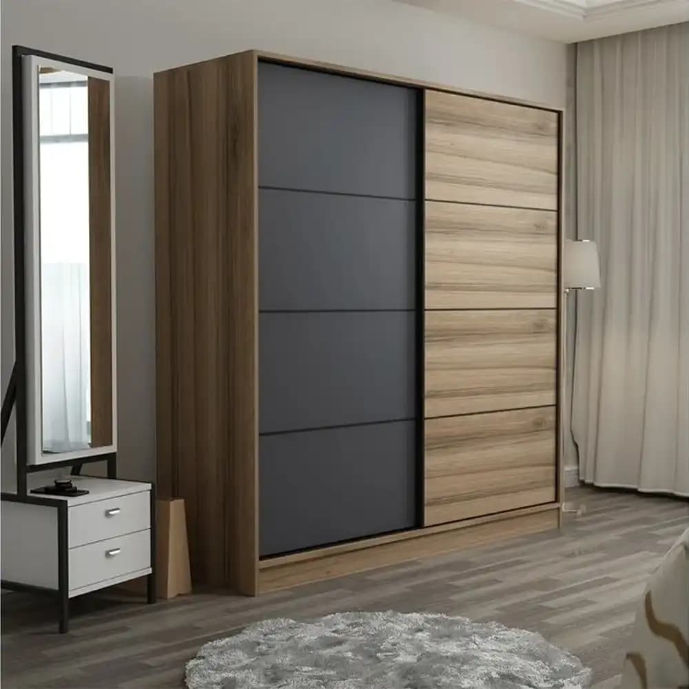 کمد ریلی مدرن دو درب شیک مدل C18