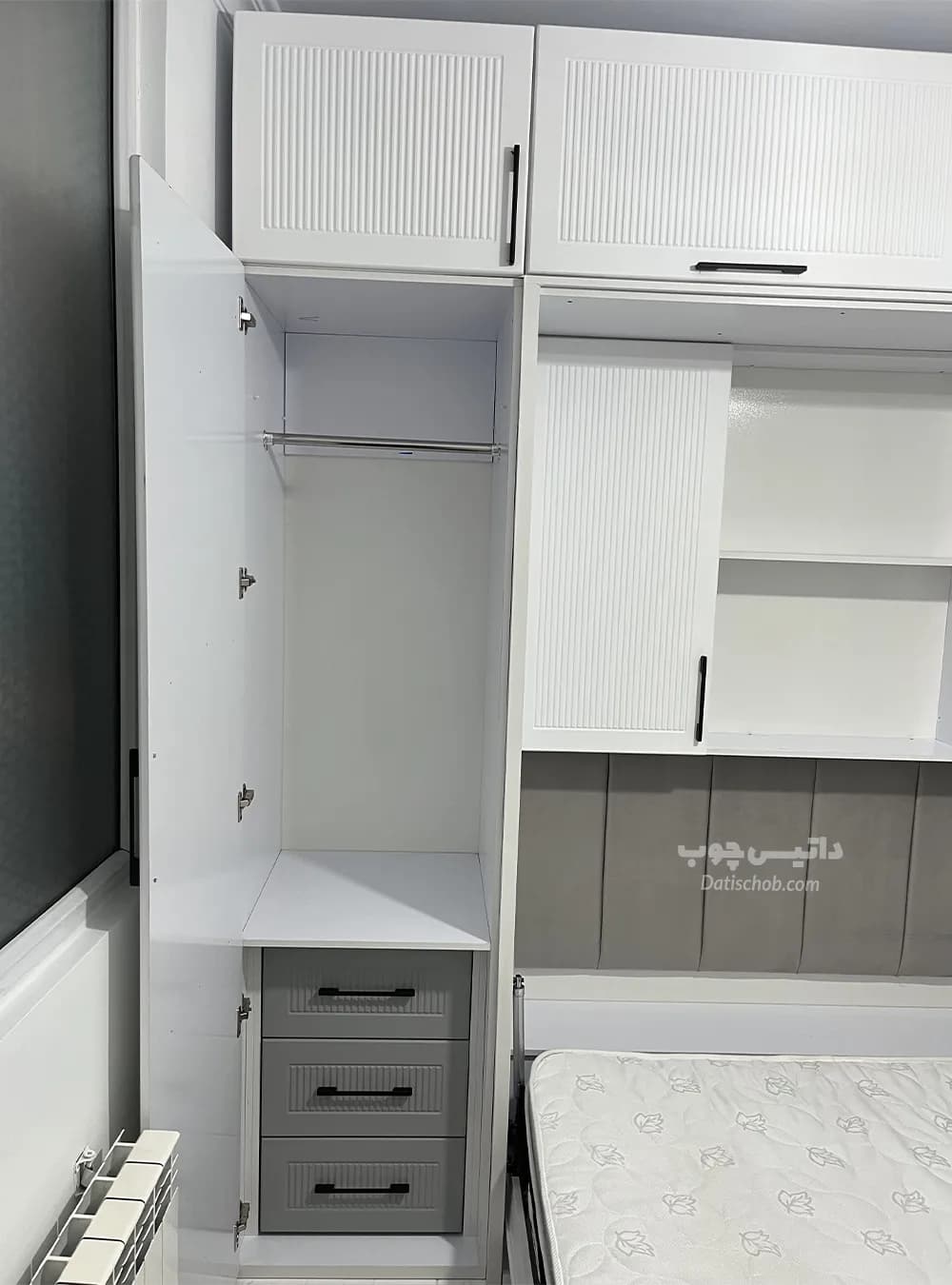 تخت تاشو دو نفره مدرن سفید مدل K60