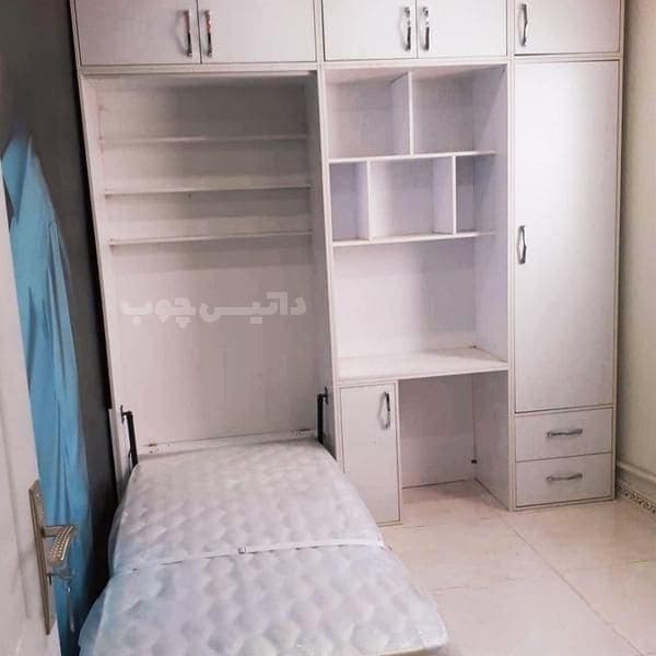 تخت تاشو یک نفره با میز کامپیوتر مدل K23