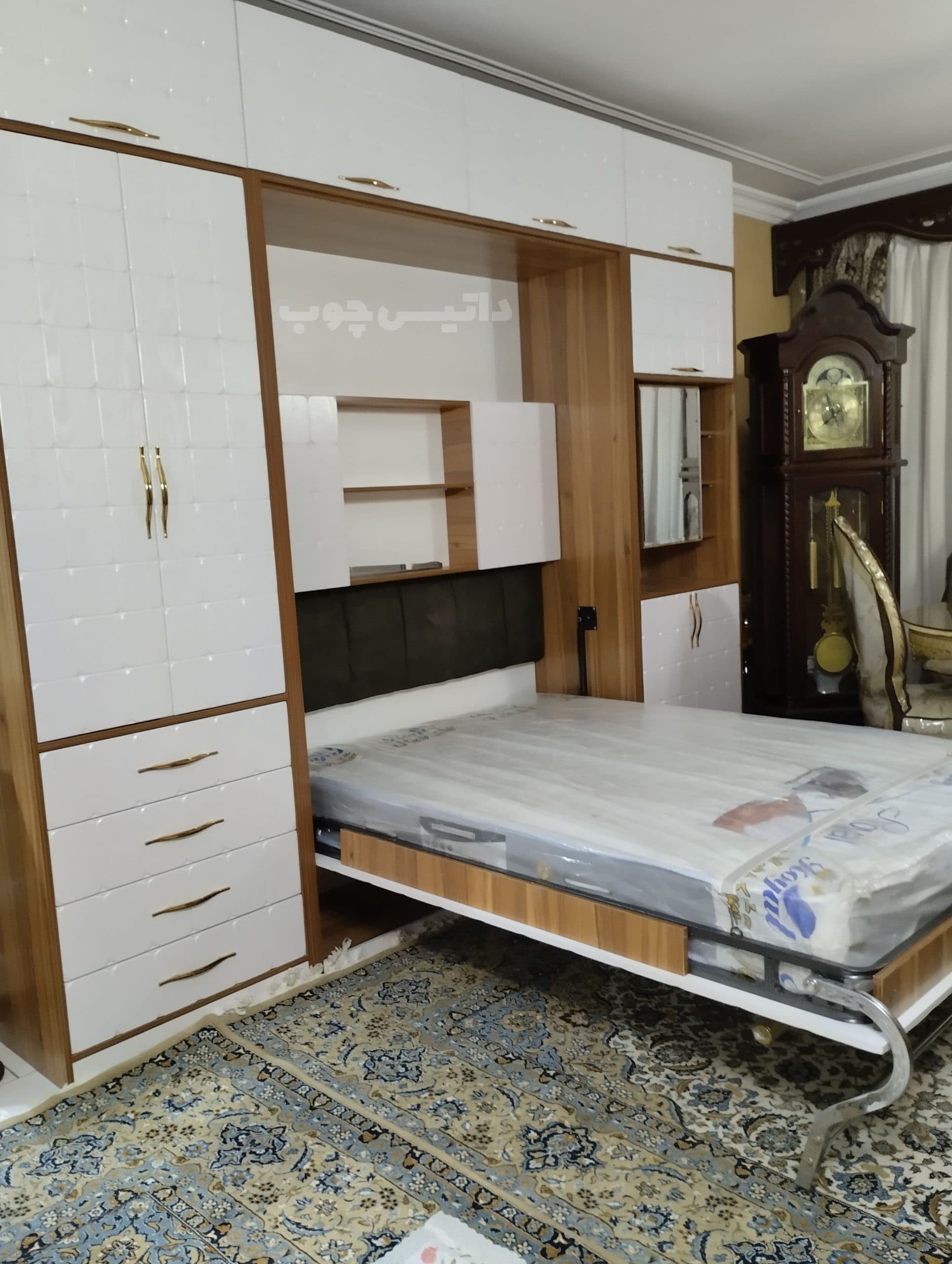 تخت تاشو دونفره دیواری مدل K41