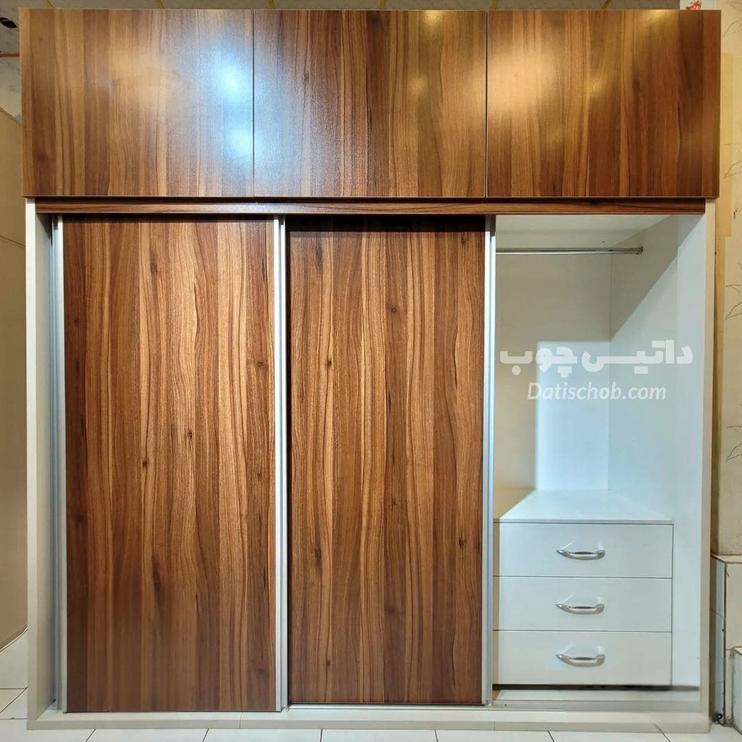 کمد ریلی سه درب جادار قهوه ای مدل C33