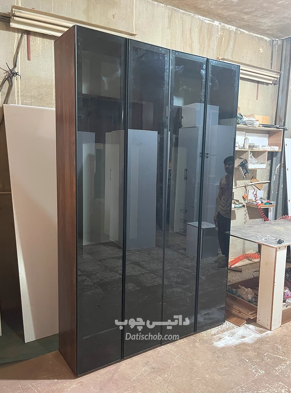 کمد لباس مدرن شیک شیشه ای مدل P70