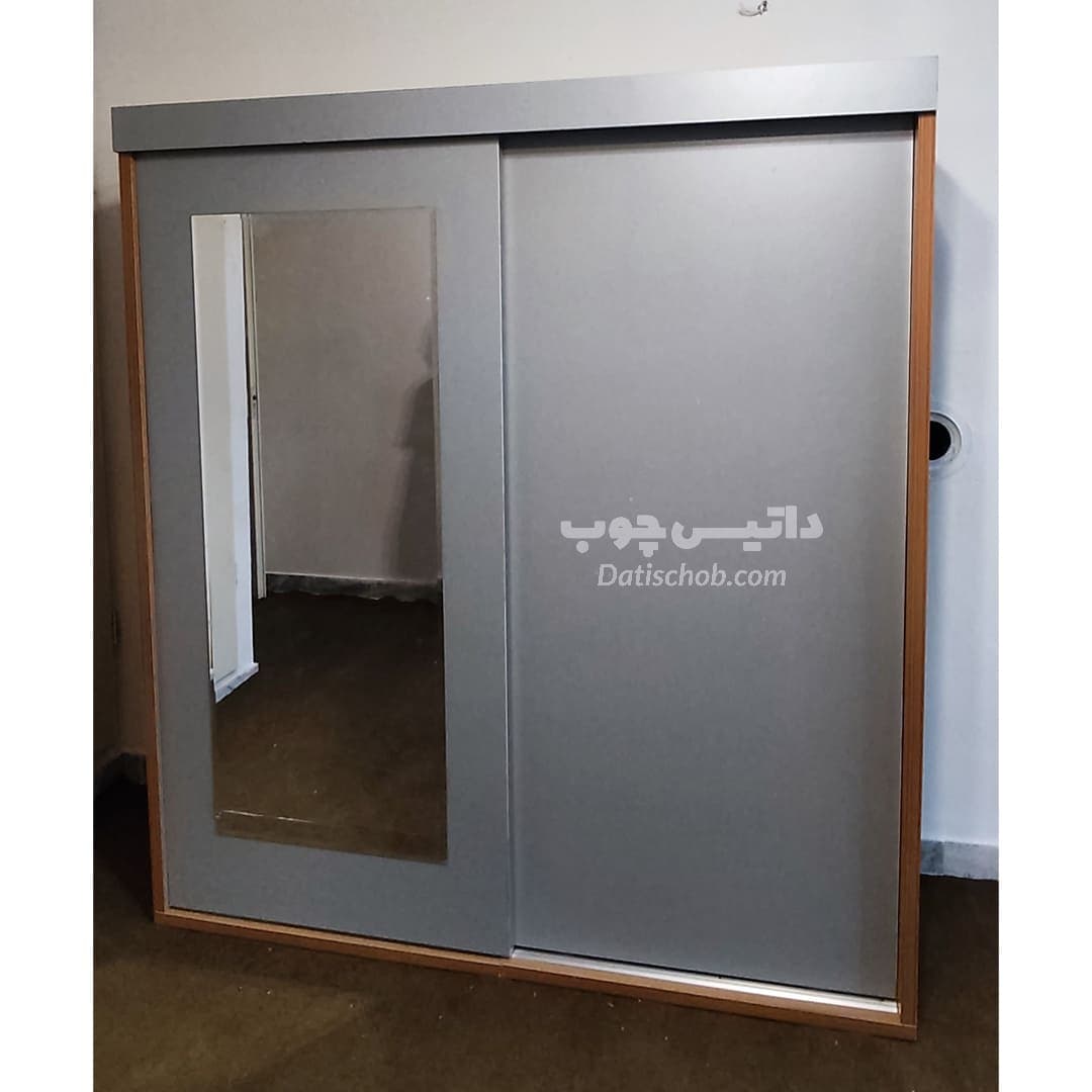 کمد ریلی دو درب ساده طوسی مدل C24