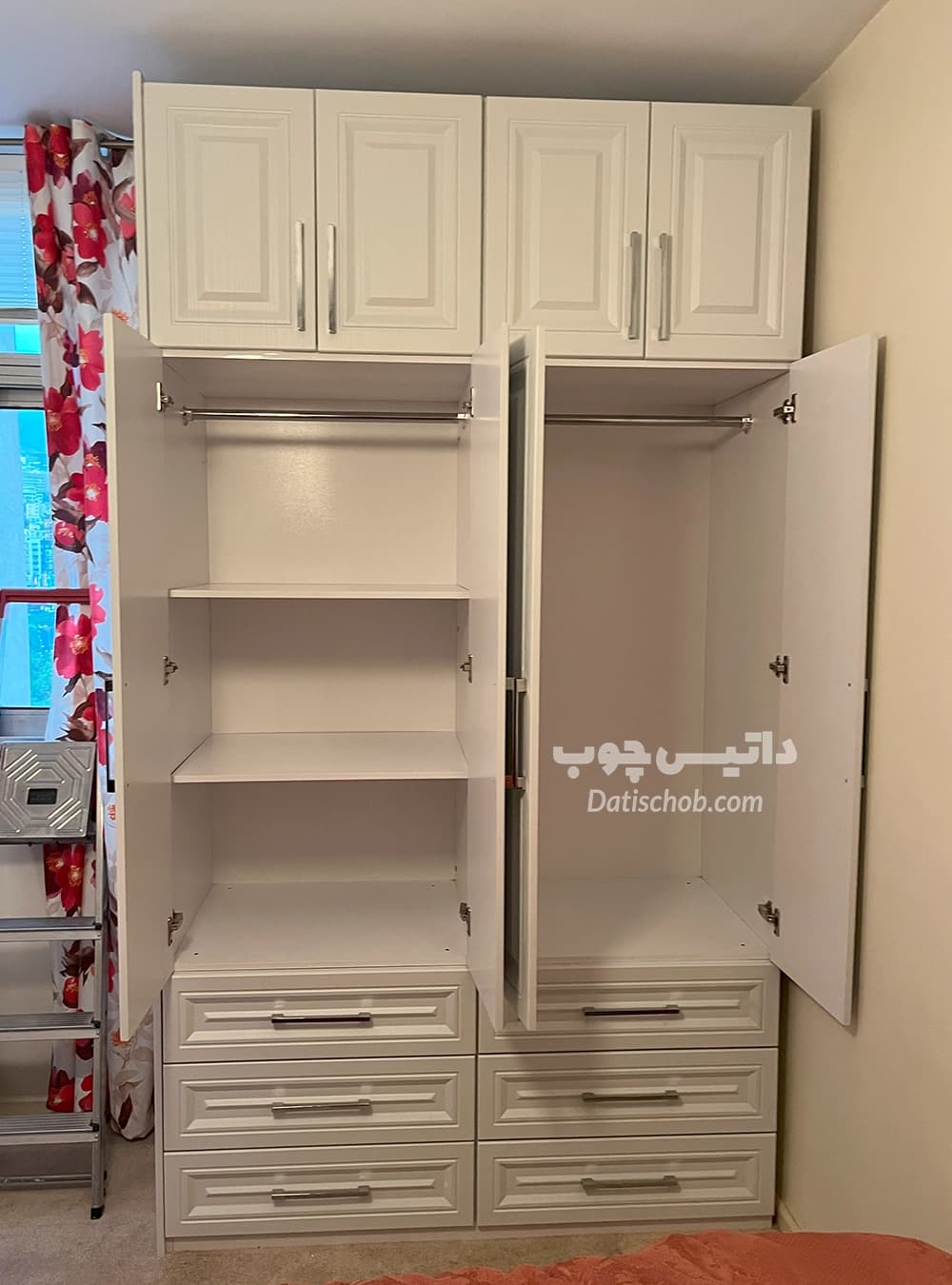 کمد لباس مدرن شیک سفید مدل P74