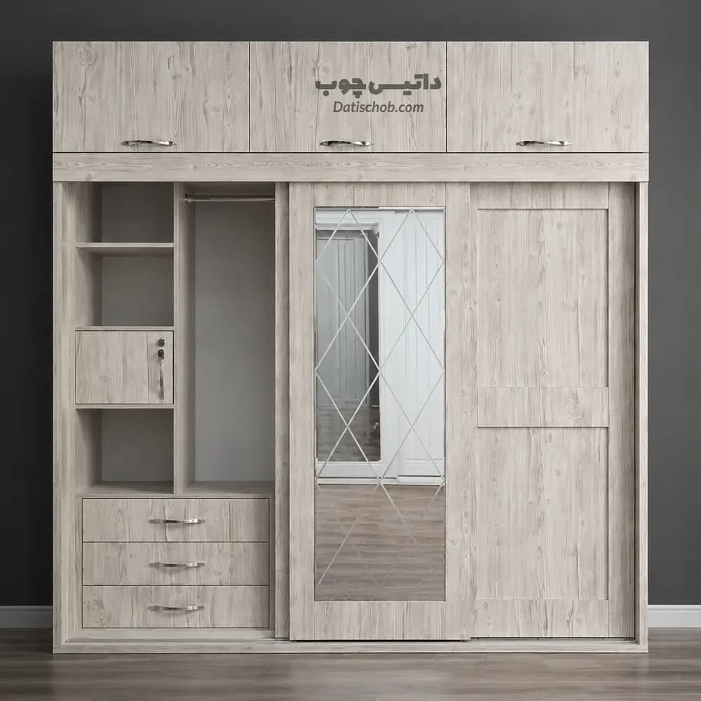کمد ریلی آینه دار سه درب بزرگ مدل C70