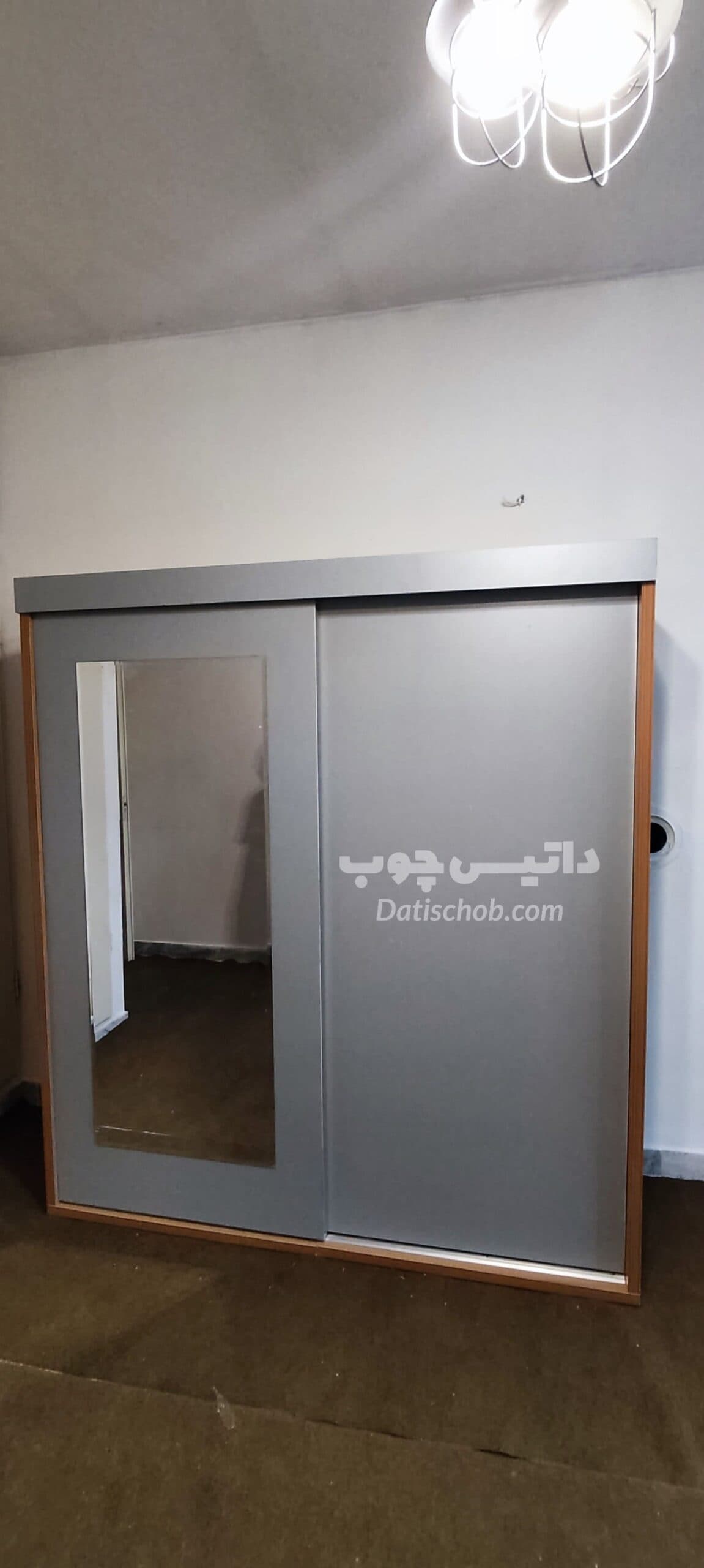 کمد ریلی دو درب ساده طوسی مدل C24
