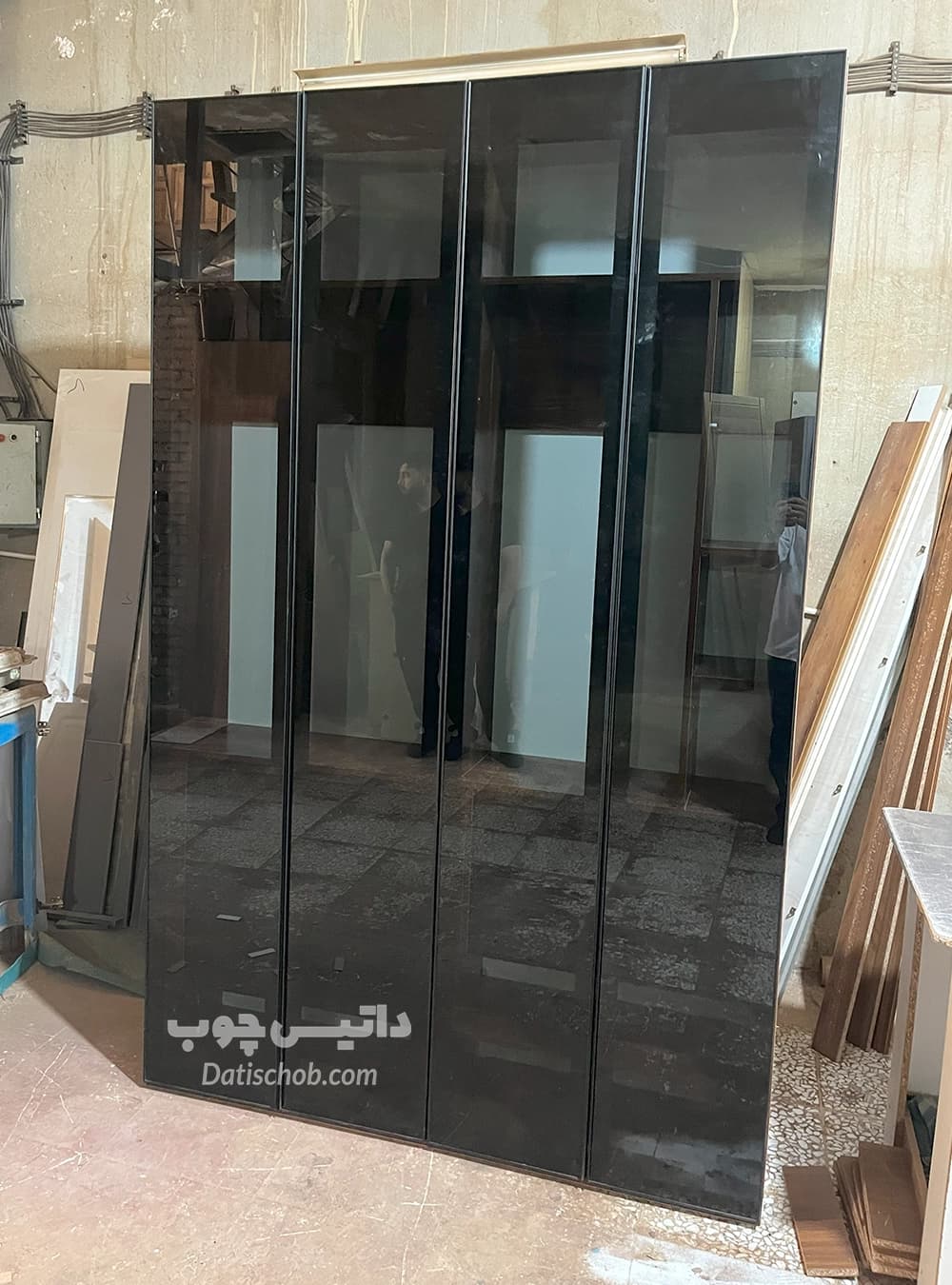کمد لباس مدرن شیک شیشه ای مدل P70