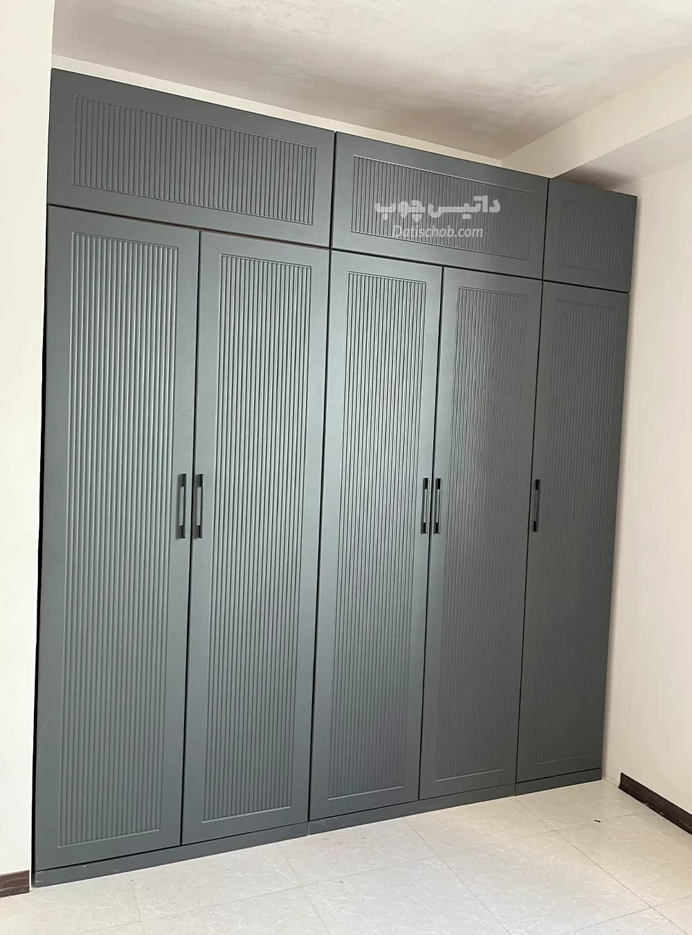 کمد لباس شیک طوسی طرح کبریتی مدل P87