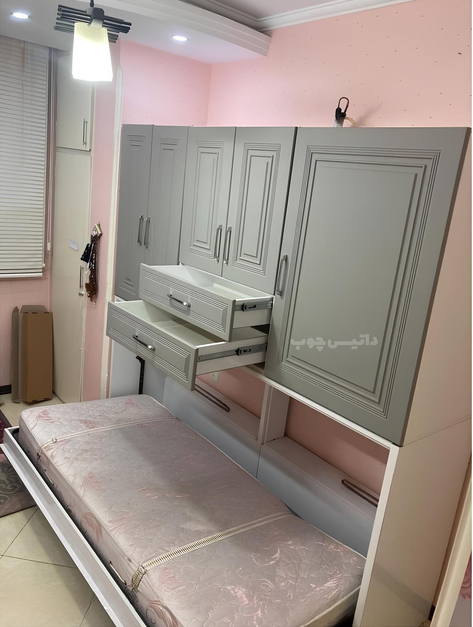تخت تاشو افقی یک نفره مدرن مدل K30