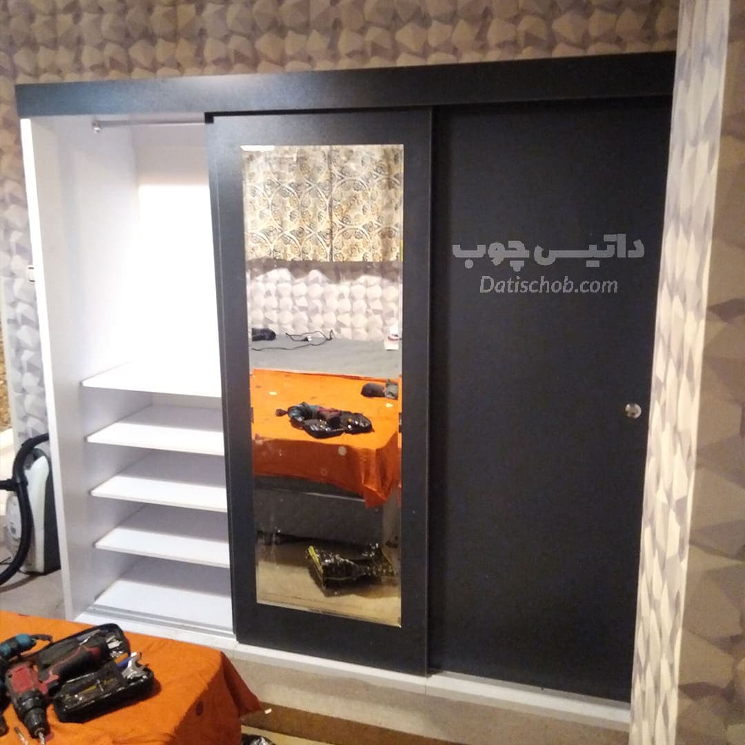 کمد ریلی سه درب مشکی شیک مدل C25