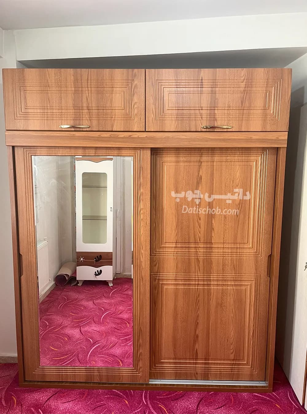 کمد ریلی آینه دار بزرگ دو درب مدل C69
