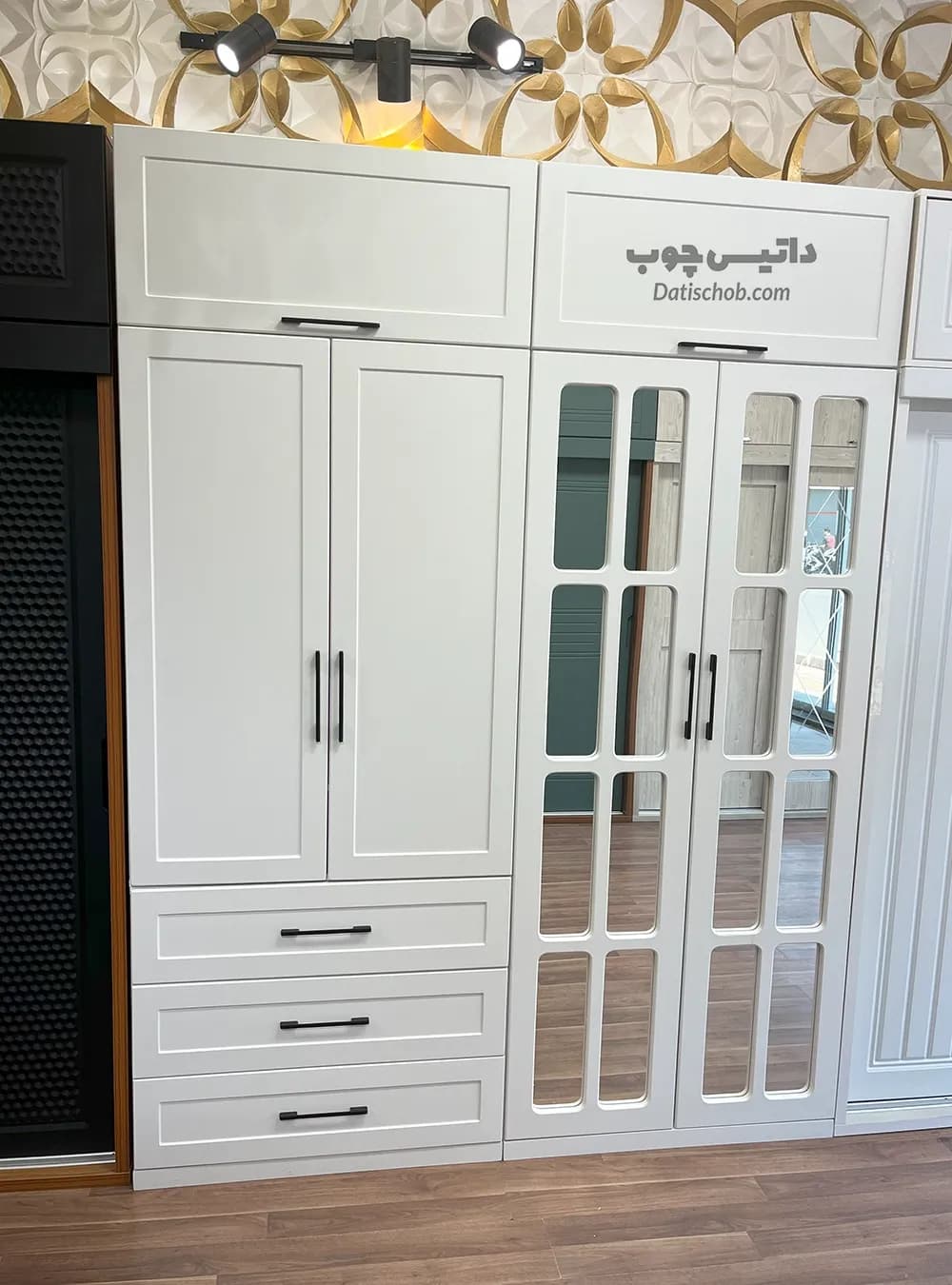 کمد لباس مدرن سفید طرح نئو کلاسیک مدل P86