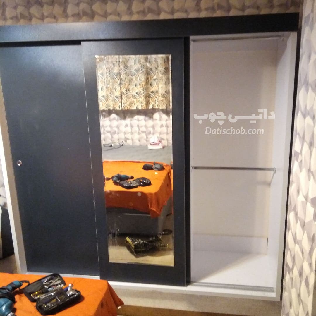 کمد ریلی سه درب مشکی شیک مدل C25