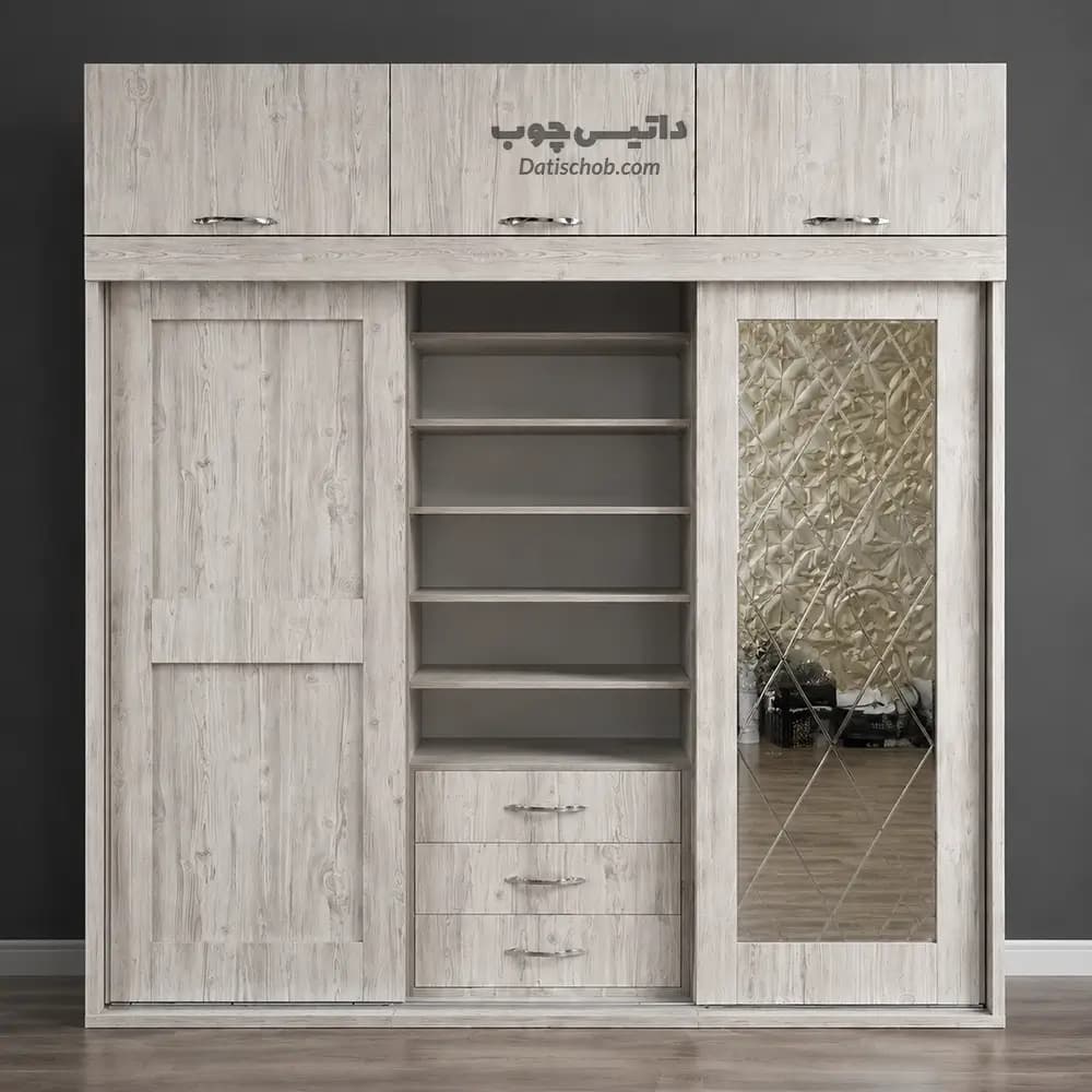 کمد ریلی آینه دار سه درب بزرگ مدل C70