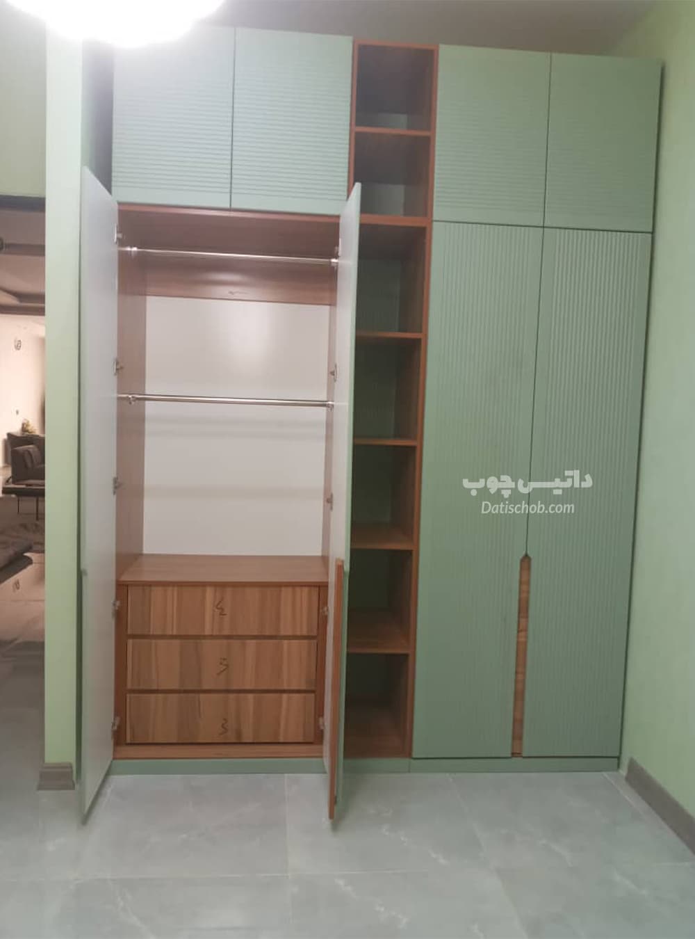کمد لباس مدرن با دستگیره مخفی مدل P91