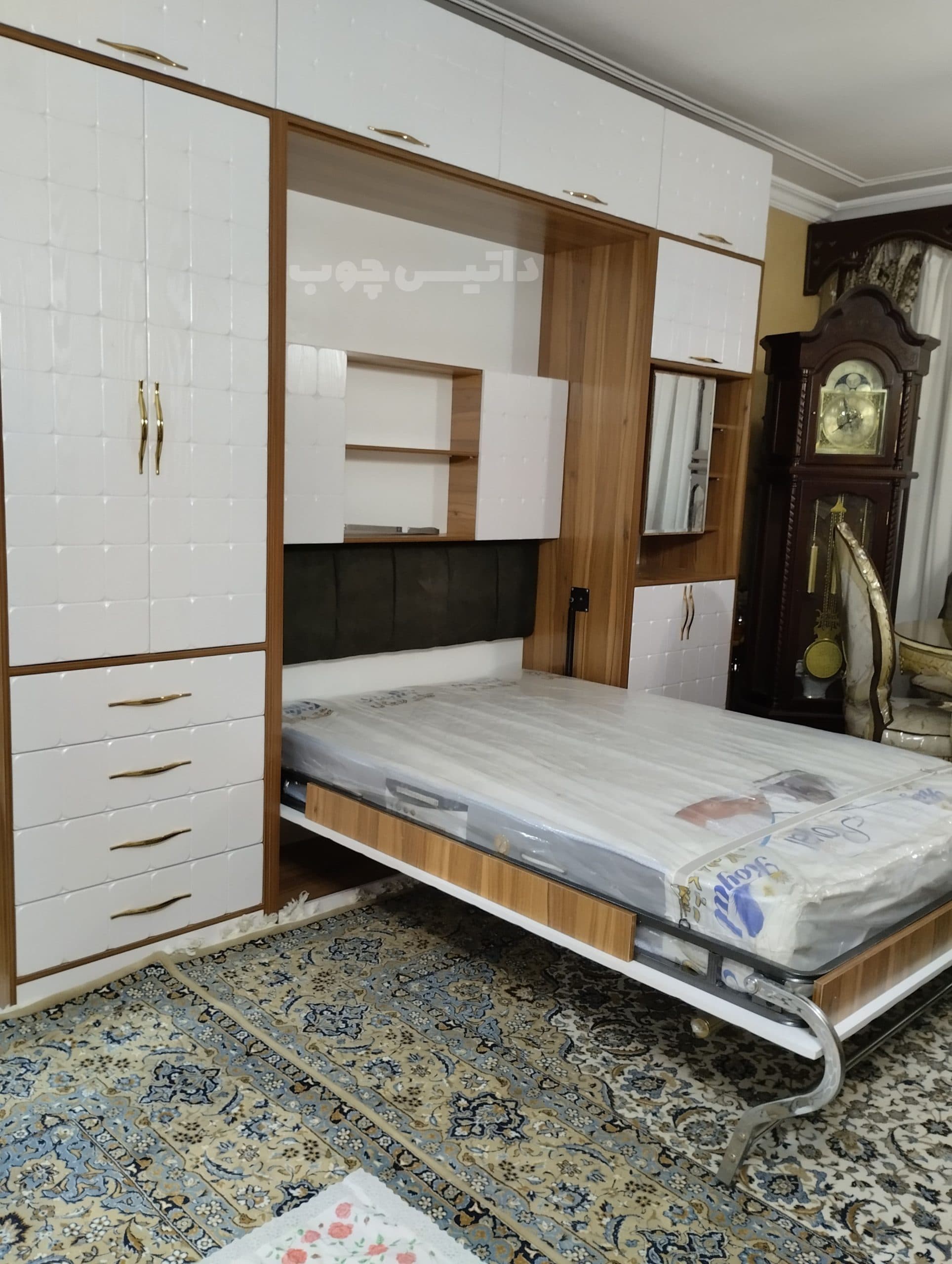 تخت تاشو دونفره دیواری مدل K41