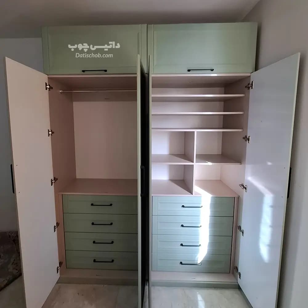کمد لباس مدرن و دو تکه مدل P102