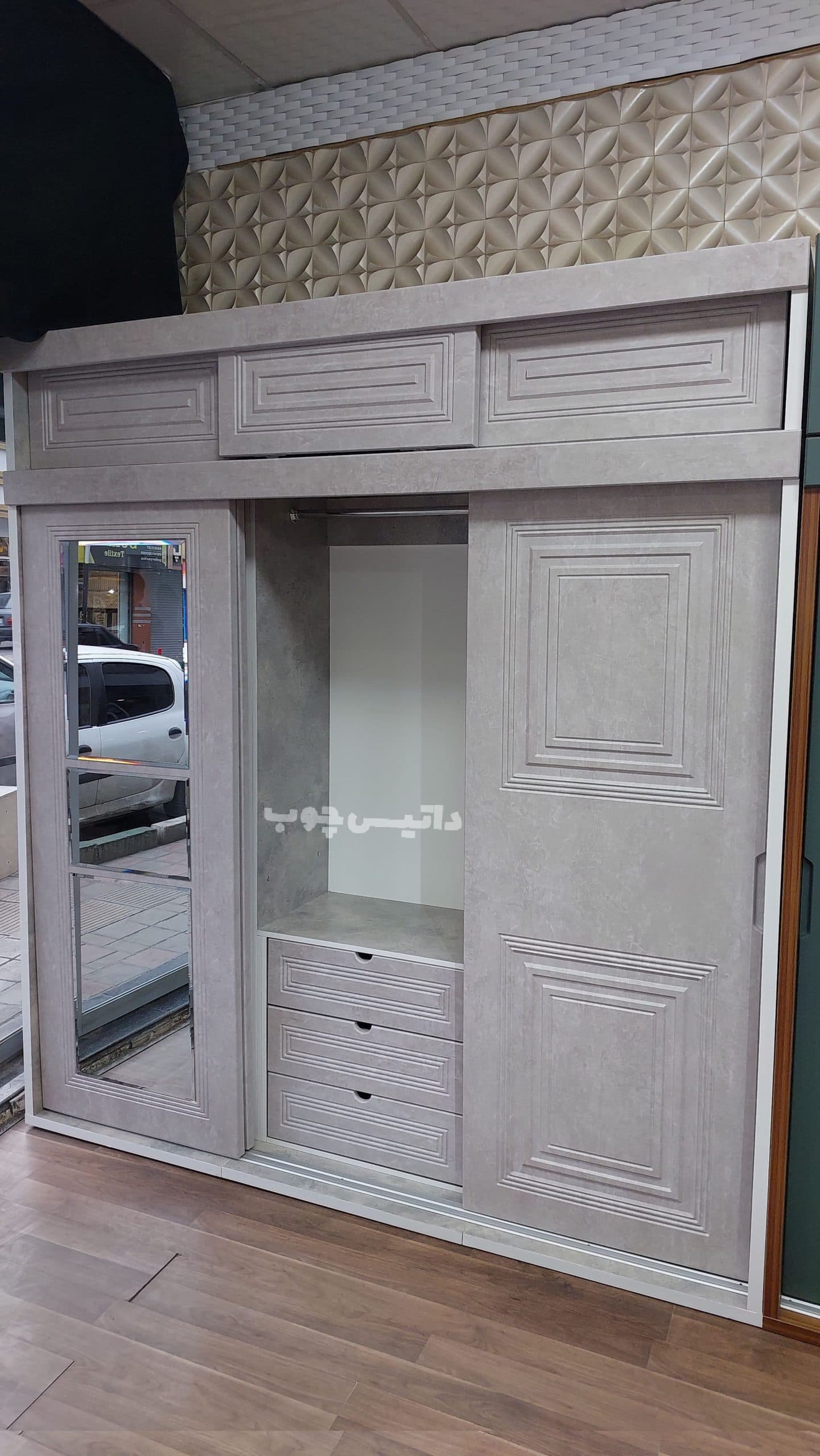 کمد ریلی آینه دار سه درب مدرن مدل C53