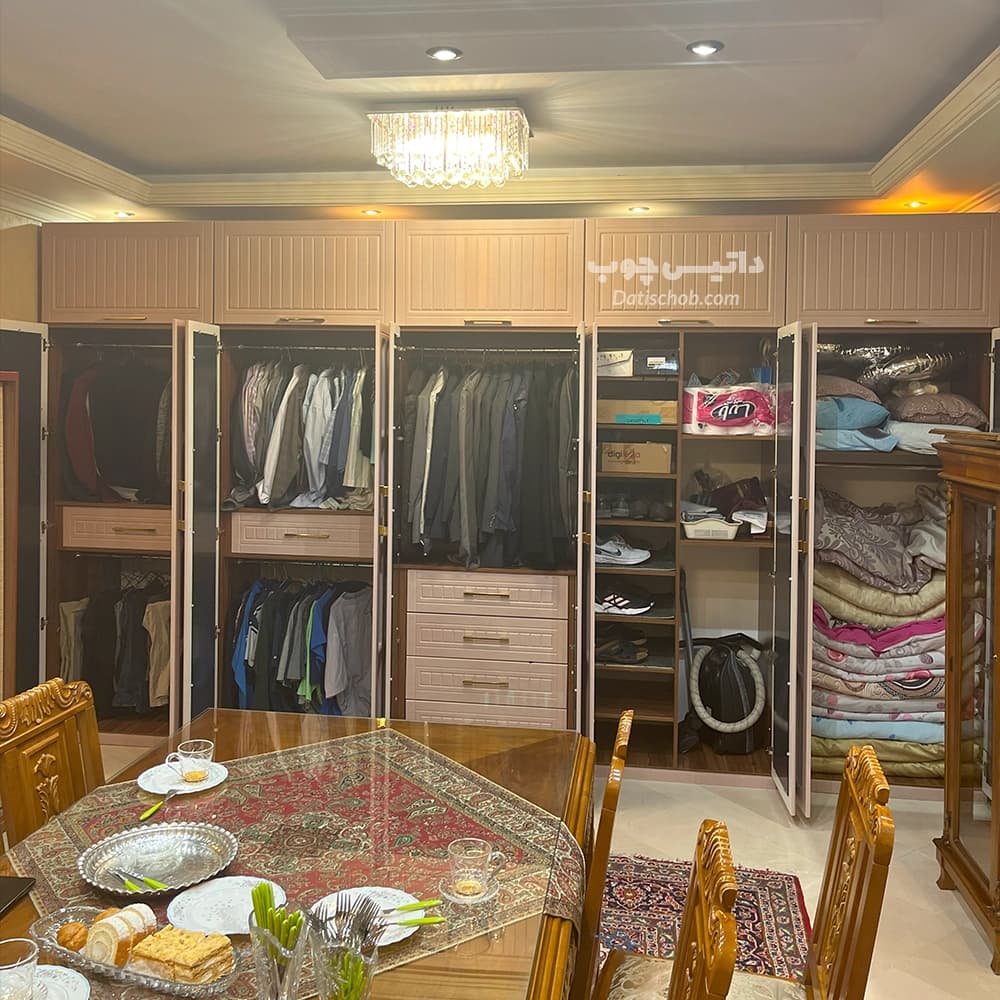 کمد لباس شیک آینه دار طرح پنجره ای مدل P75