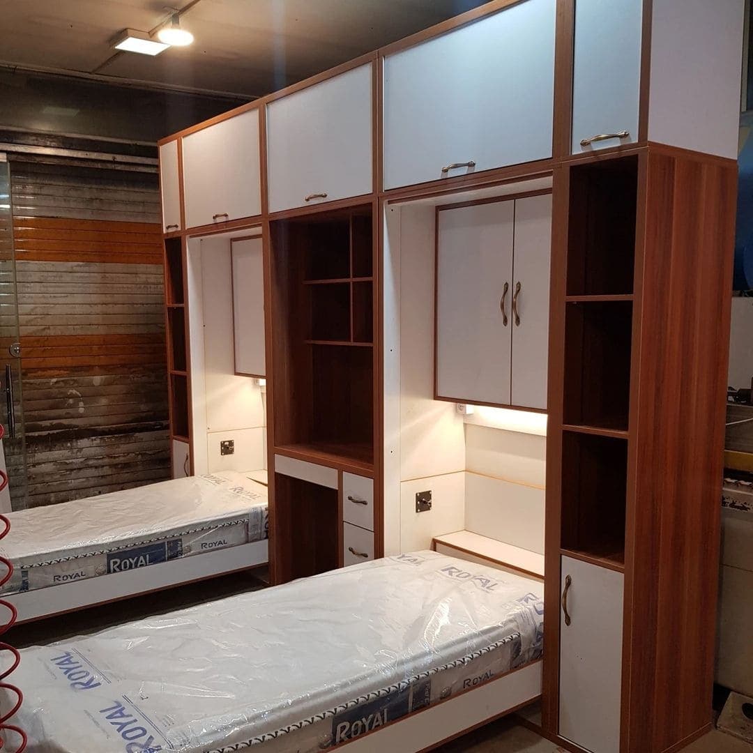 تخت خواب تاشو یک نفره دو تخته مدل K2