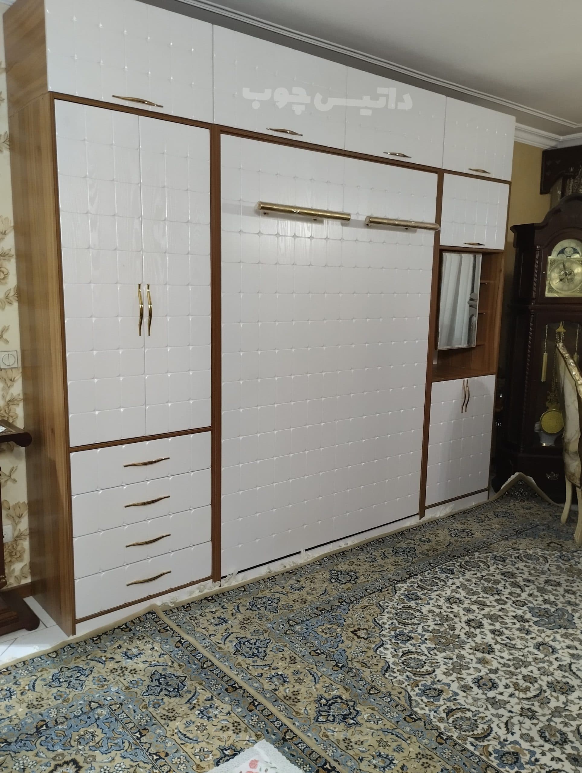 تخت تاشو دونفره دیواری مدل K41