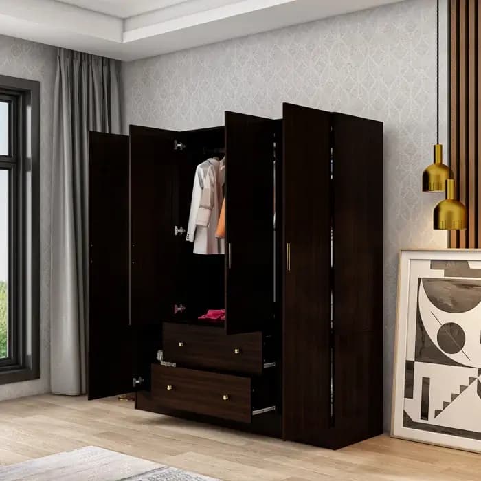 کمد لباس آینه دار 4 درب 2 کشو مدل P31
