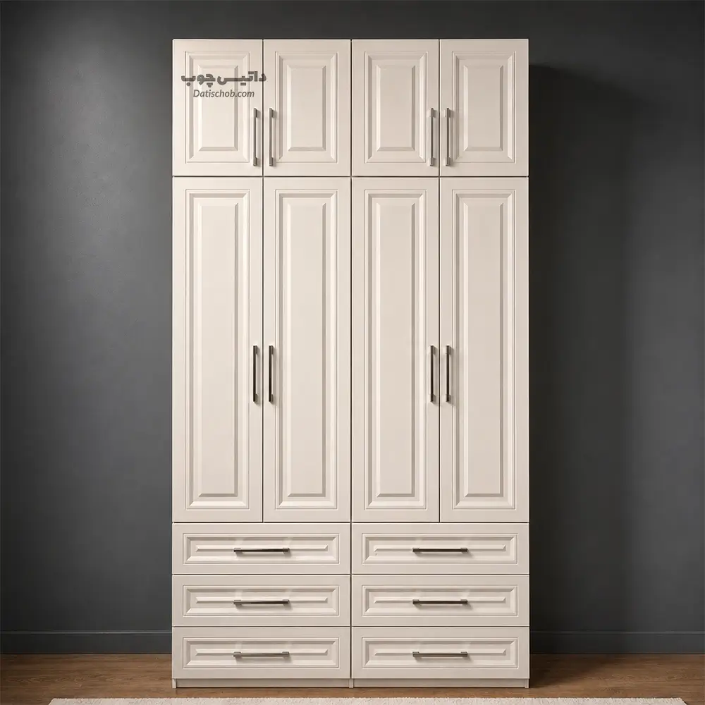 کمد لباس مدرن شیک سفید مدل P74