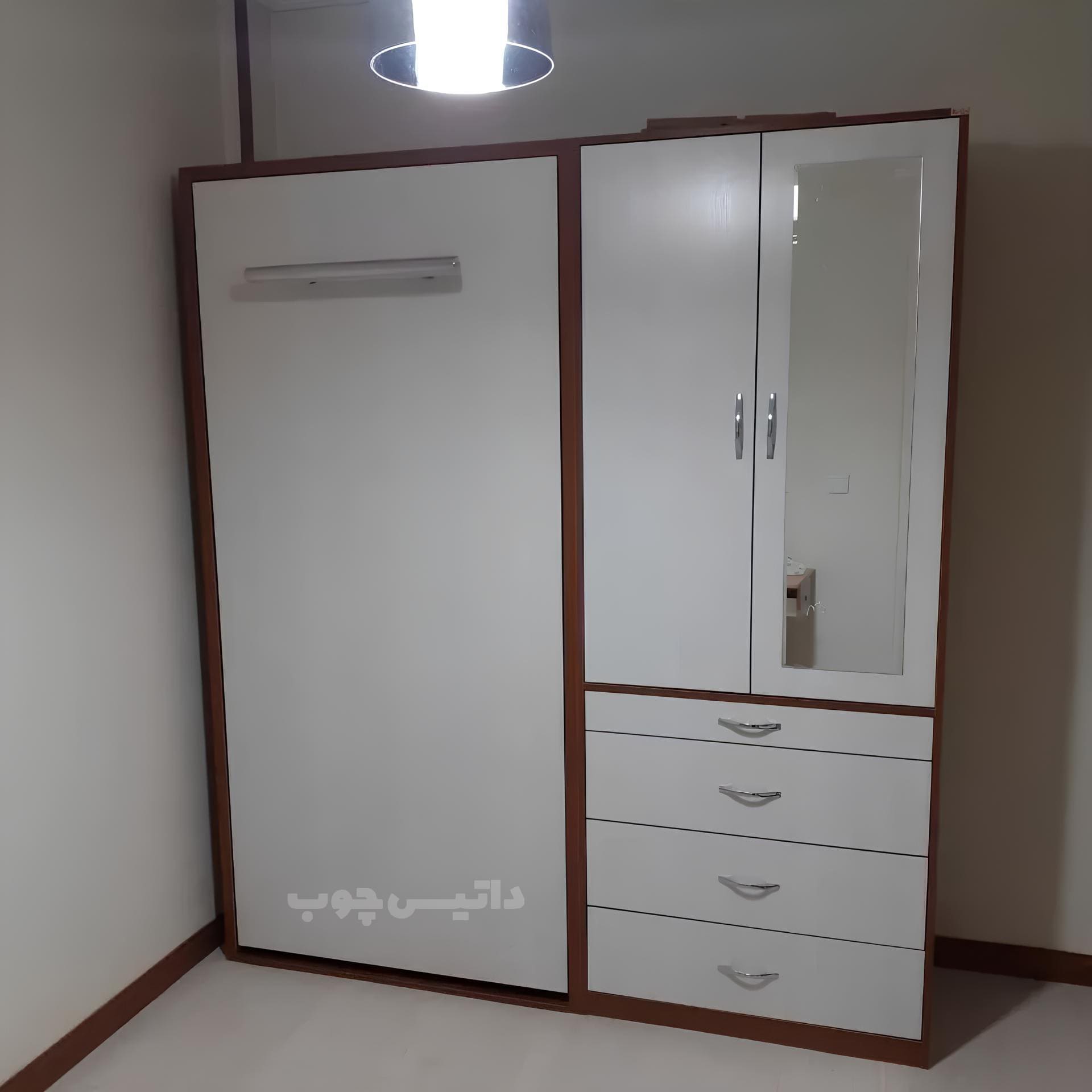 تخت تاشو یک نفره کمدی آینه دار مدل K29