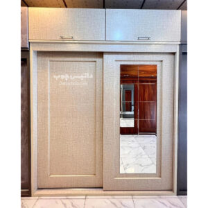 کمد ریلی سفید آینه‌دار