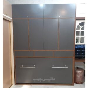 تخت تاشو افقی و کمد لولایی طوسی