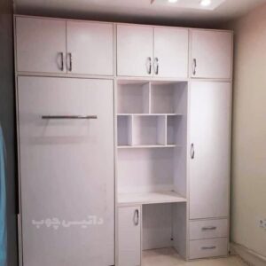 تخت تاشو و کمد لولایی و میز تحریر سفید