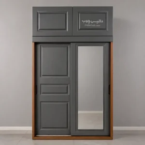کمد ریلی مدرن مشکی دستگیره تو کار مدل C61