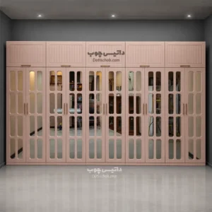 کمد لباس شیک آینه دار طرح پنجره ای مدل P75