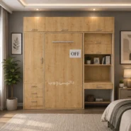 تخت تاشو یک نفره شیک طرح چوب
